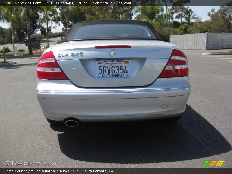 Brilliant Silver Metallic / Charcoal 2005 Mercedes-Benz CLK 320 Cabriolet