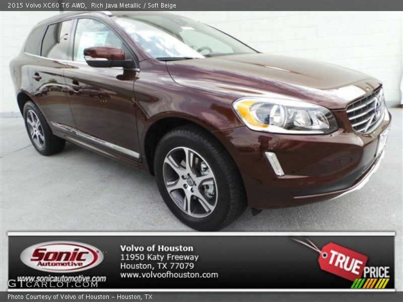 Rich Java Metallic / Soft Beige 2015 Volvo XC60 T6 AWD