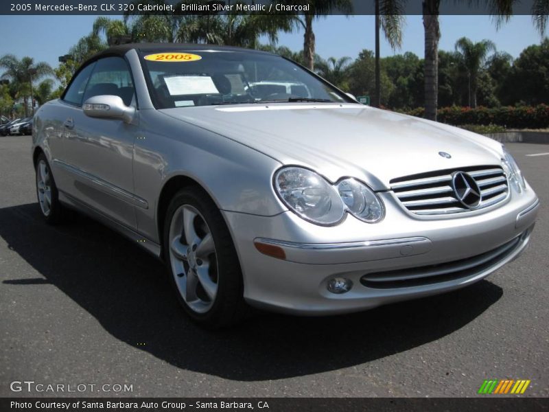 Brilliant Silver Metallic / Charcoal 2005 Mercedes-Benz CLK 320 Cabriolet