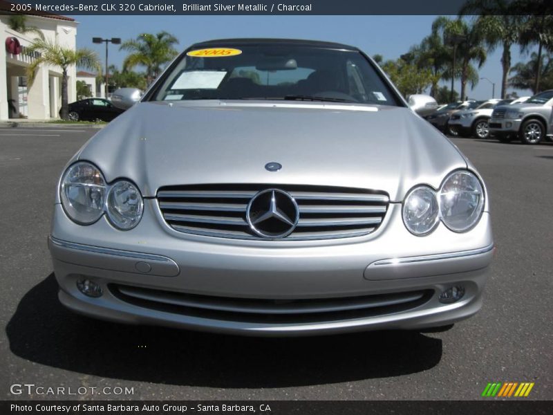 Brilliant Silver Metallic / Charcoal 2005 Mercedes-Benz CLK 320 Cabriolet