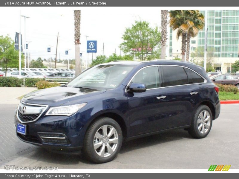 Fathom Blue Pearl / Graystone 2014 Acura MDX Advance