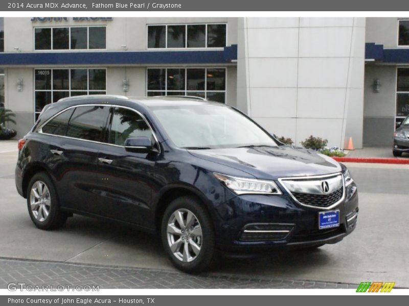 Fathom Blue Pearl / Graystone 2014 Acura MDX Advance
