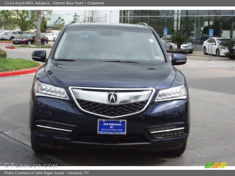 Fathom Blue Pearl / Graystone 2014 Acura MDX Advance