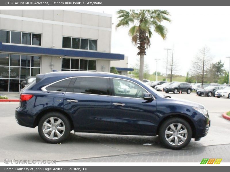 Fathom Blue Pearl / Graystone 2014 Acura MDX Advance