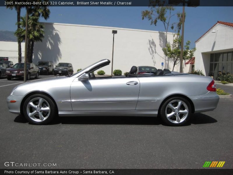Brilliant Silver Metallic / Charcoal 2005 Mercedes-Benz CLK 320 Cabriolet