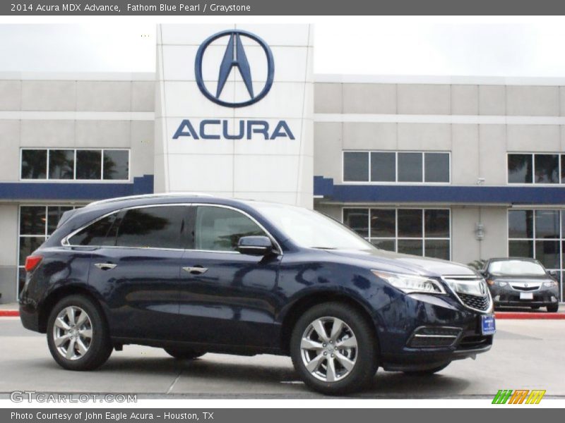 Fathom Blue Pearl / Graystone 2014 Acura MDX Advance