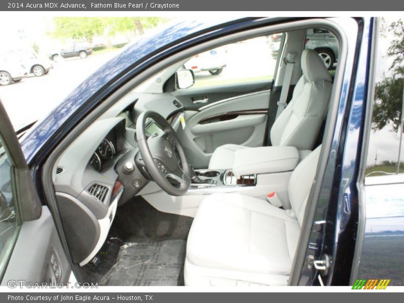 Fathom Blue Pearl / Graystone 2014 Acura MDX Advance