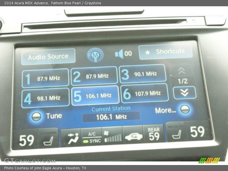 Fathom Blue Pearl / Graystone 2014 Acura MDX Advance