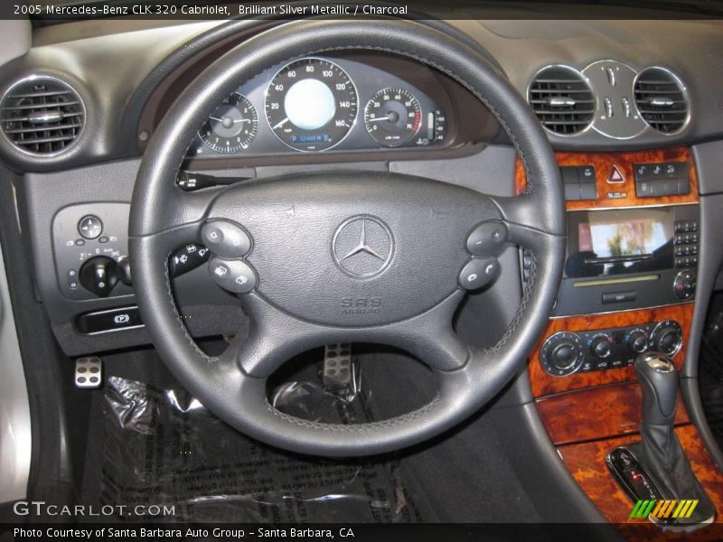 Brilliant Silver Metallic / Charcoal 2005 Mercedes-Benz CLK 320 Cabriolet