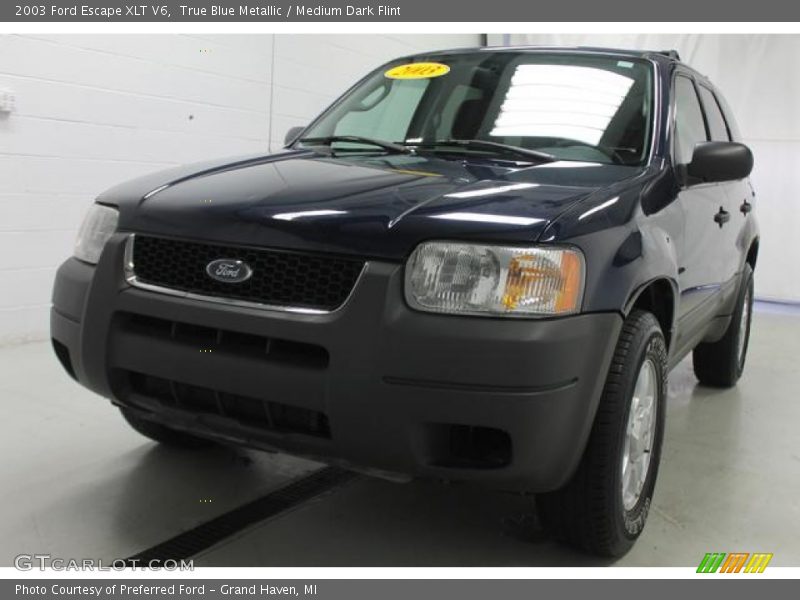 True Blue Metallic / Medium Dark Flint 2003 Ford Escape XLT V6