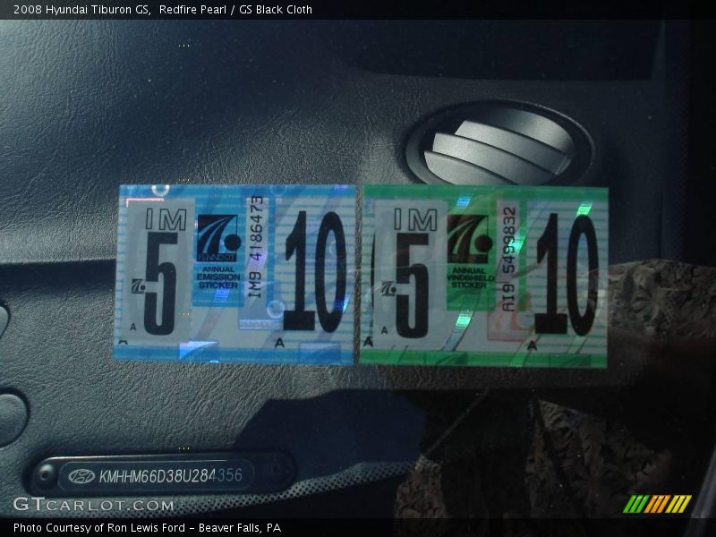 Redfire Pearl / GS Black Cloth 2008 Hyundai Tiburon GS