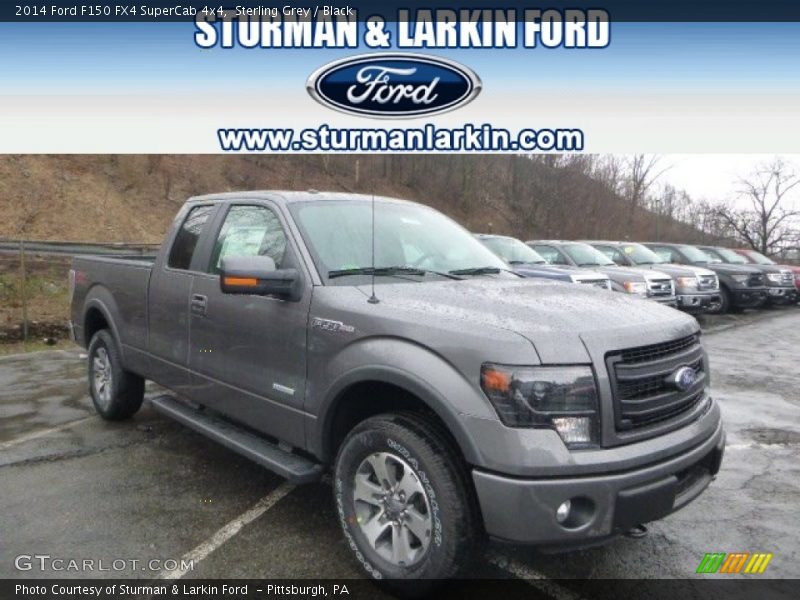 Sterling Grey / Black 2014 Ford F150 FX4 SuperCab 4x4