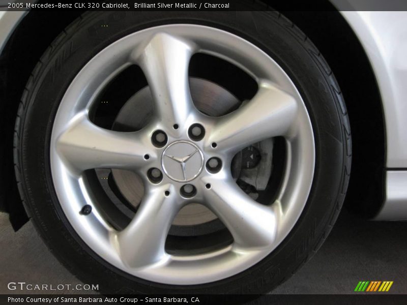 Brilliant Silver Metallic / Charcoal 2005 Mercedes-Benz CLK 320 Cabriolet