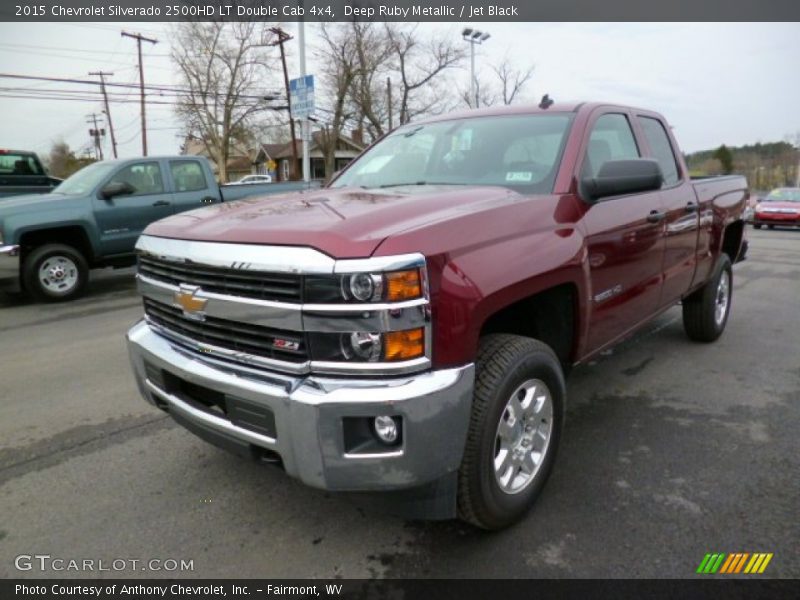 Deep Ruby Metallic / Jet Black 2015 Chevrolet Silverado 2500HD LT Double Cab 4x4