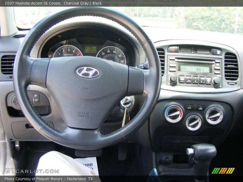 Charcoal Gray / Black 2007 Hyundai Accent SE Coupe