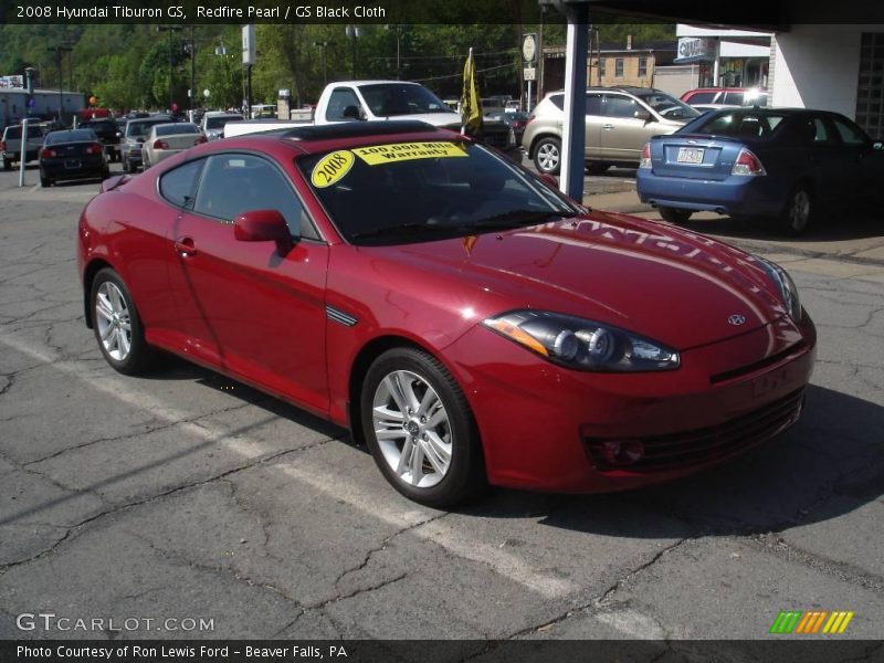 Redfire Pearl / GS Black Cloth 2008 Hyundai Tiburon GS