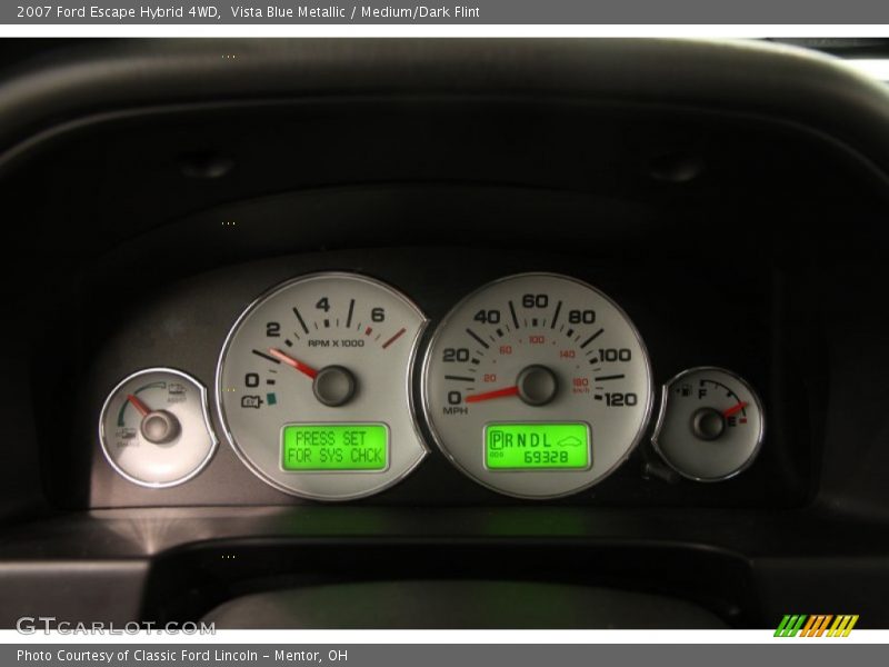 Vista Blue Metallic / Medium/Dark Flint 2007 Ford Escape Hybrid 4WD