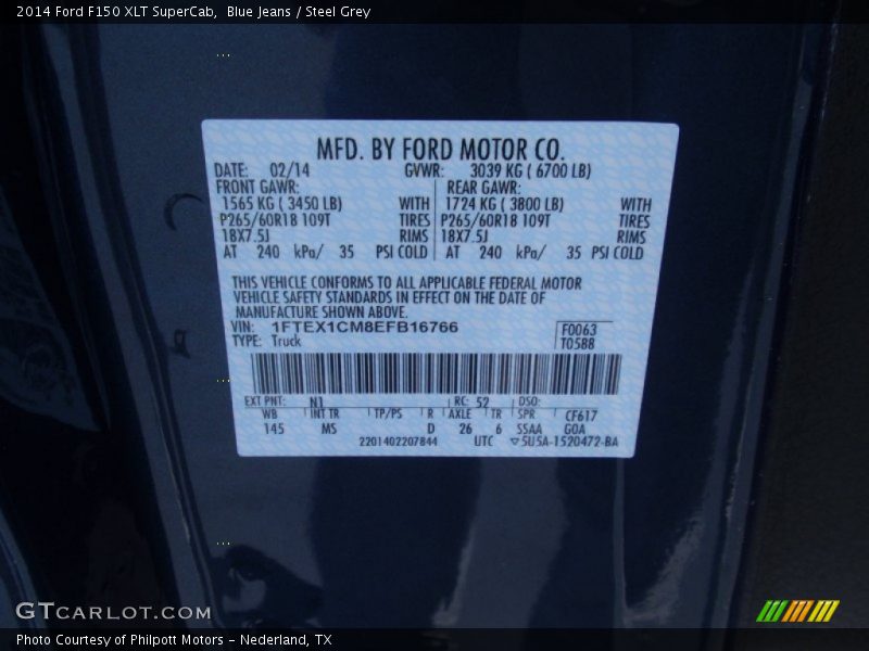 Blue Jeans / Steel Grey 2014 Ford F150 XLT SuperCab