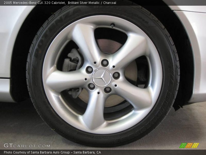 Brilliant Silver Metallic / Charcoal 2005 Mercedes-Benz CLK 320 Cabriolet