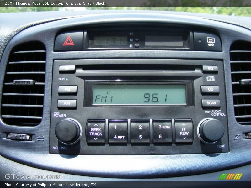 Charcoal Gray / Black 2007 Hyundai Accent SE Coupe