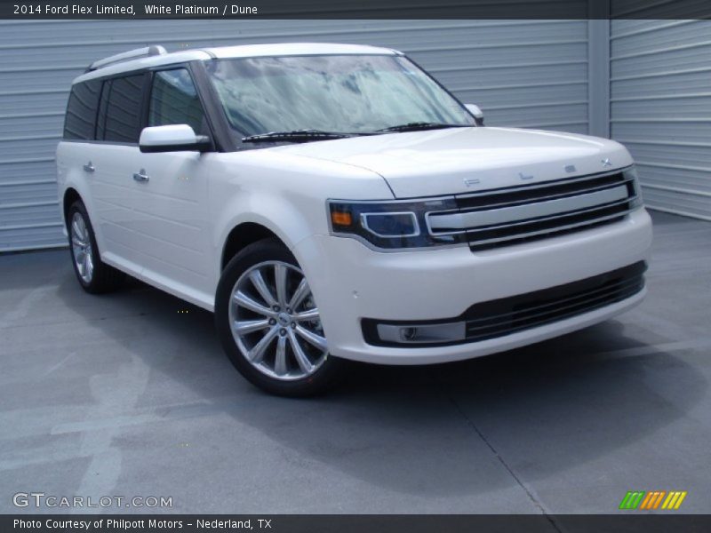 White Platinum / Dune 2014 Ford Flex Limited