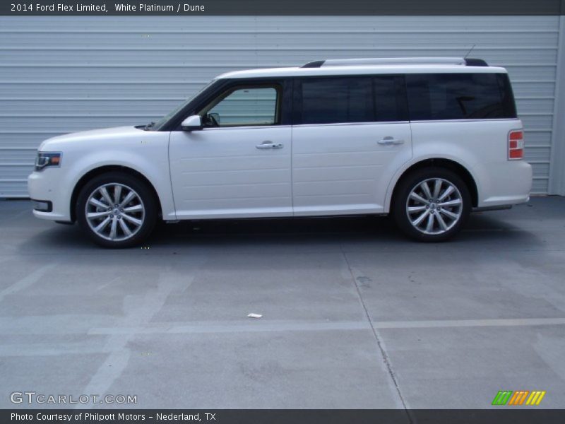 White Platinum / Dune 2014 Ford Flex Limited