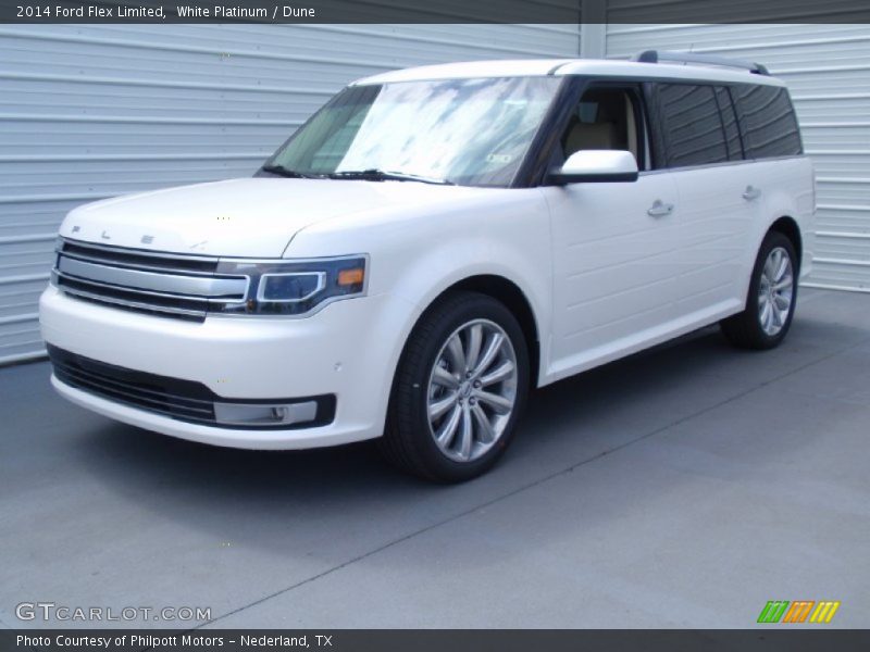 White Platinum / Dune 2014 Ford Flex Limited
