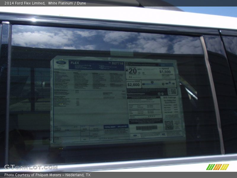 White Platinum / Dune 2014 Ford Flex Limited