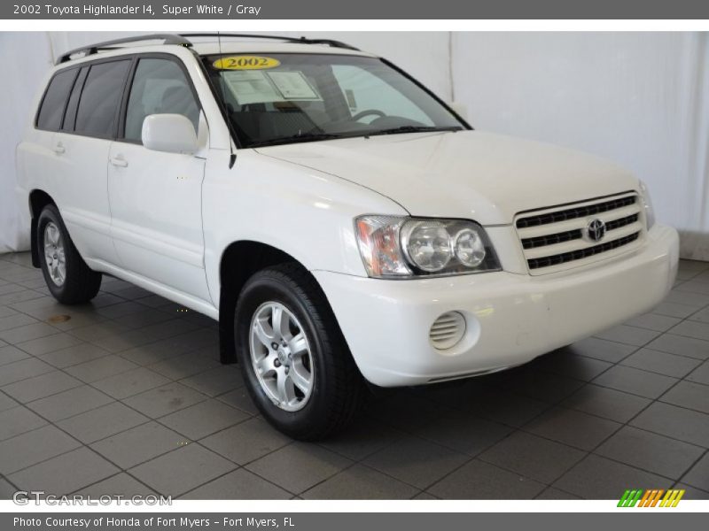 Super White / Gray 2002 Toyota Highlander I4