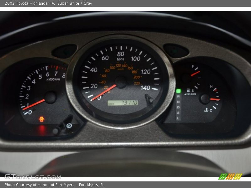 Super White / Gray 2002 Toyota Highlander I4