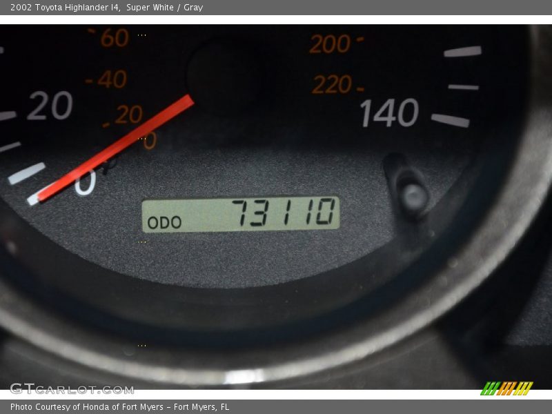 Super White / Gray 2002 Toyota Highlander I4