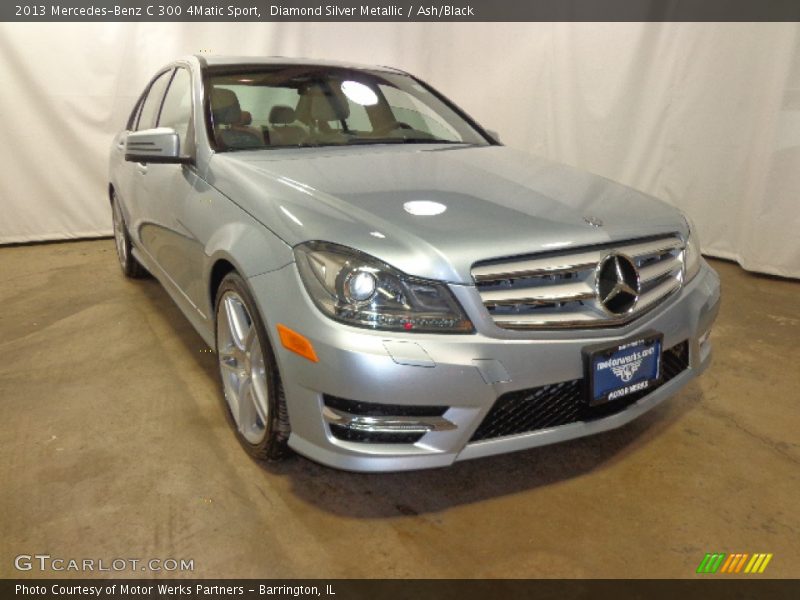 Diamond Silver Metallic / Ash/Black 2013 Mercedes-Benz C 300 4Matic Sport