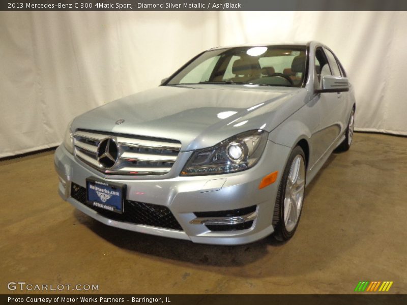 Diamond Silver Metallic / Ash/Black 2013 Mercedes-Benz C 300 4Matic Sport