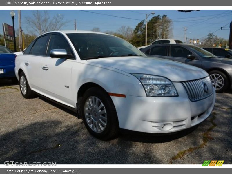 Oxford White / Medium Light Stone 2008 Mercury Sable Sedan