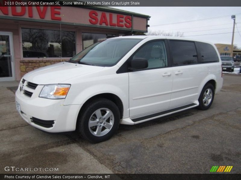 Stone White / Medium Slate Gray/Light Shale 2010 Dodge Grand Caravan SE