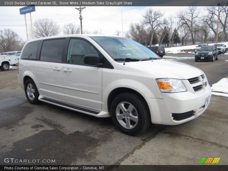 Stone White / Medium Slate Gray/Light Shale 2010 Dodge Grand Caravan SE