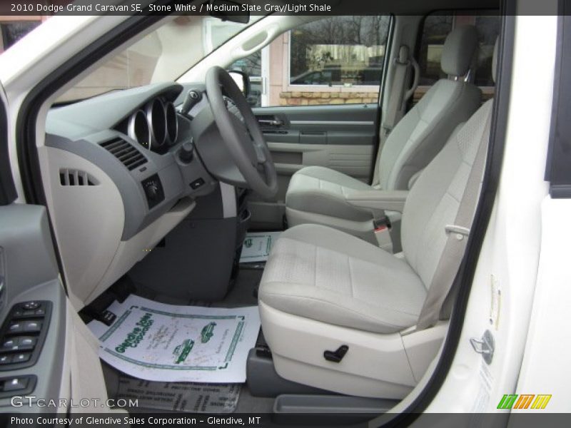 Stone White / Medium Slate Gray/Light Shale 2010 Dodge Grand Caravan SE