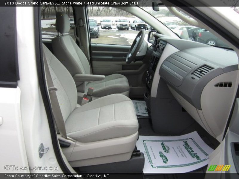 Stone White / Medium Slate Gray/Light Shale 2010 Dodge Grand Caravan SE