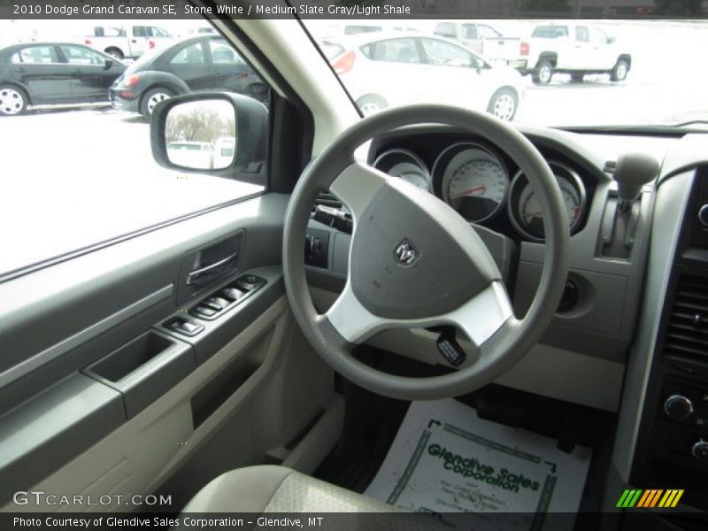 Stone White / Medium Slate Gray/Light Shale 2010 Dodge Grand Caravan SE