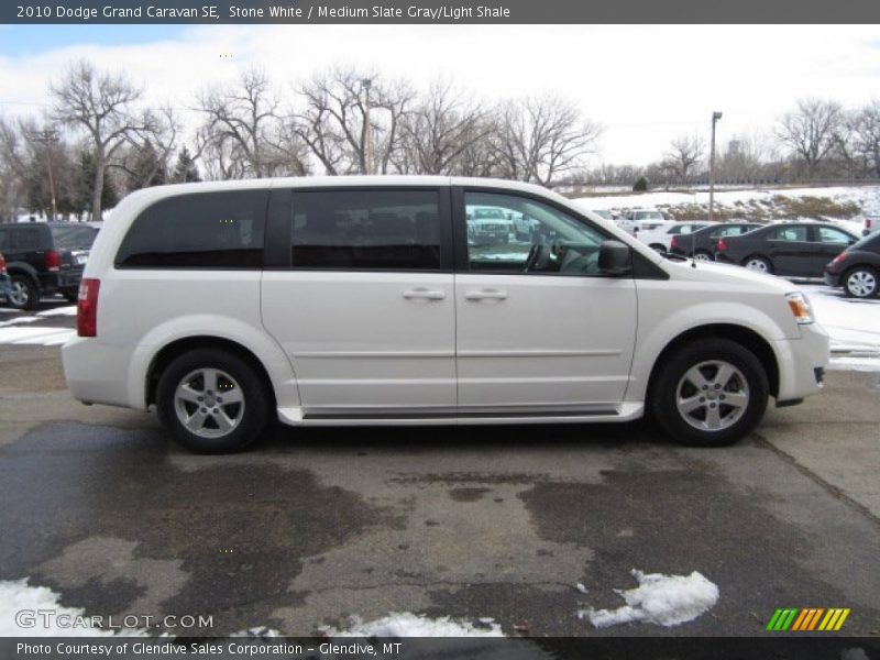 Stone White / Medium Slate Gray/Light Shale 2010 Dodge Grand Caravan SE