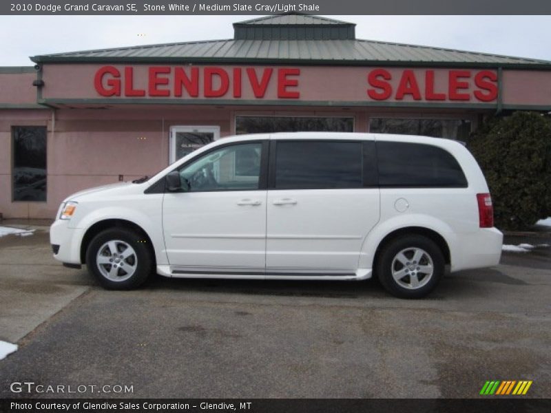 Stone White / Medium Slate Gray/Light Shale 2010 Dodge Grand Caravan SE