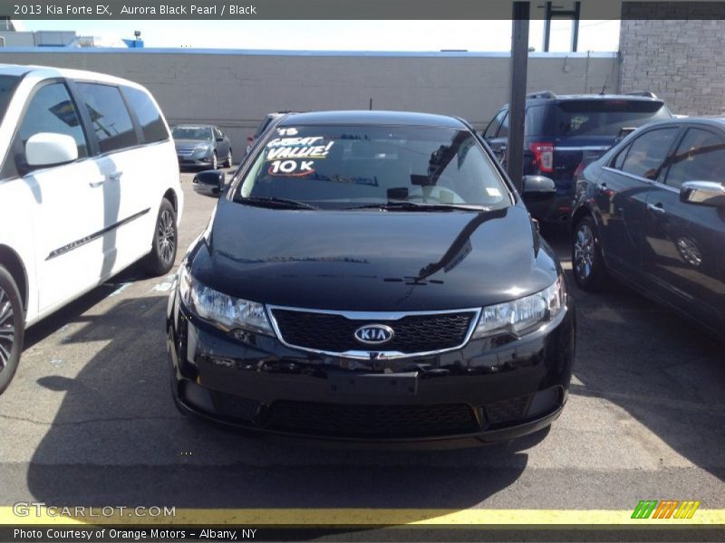 Aurora Black Pearl / Black 2013 Kia Forte EX