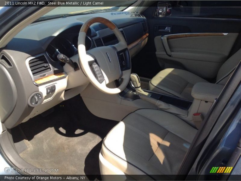 Steel Blue Metallic / Light Camel 2011 Lincoln MKZ FWD