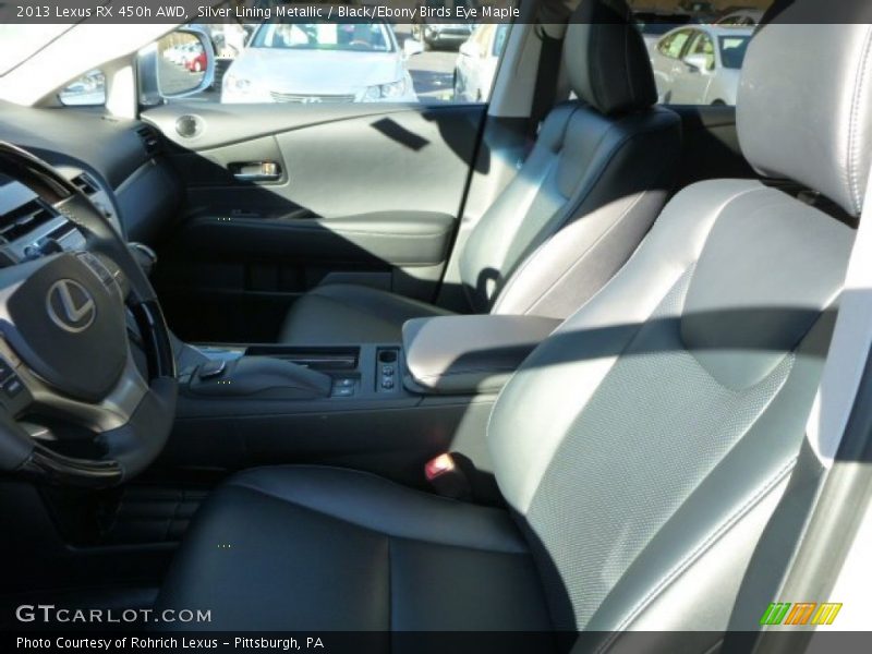 Silver Lining Metallic / Black/Ebony Birds Eye Maple 2013 Lexus RX 450h AWD