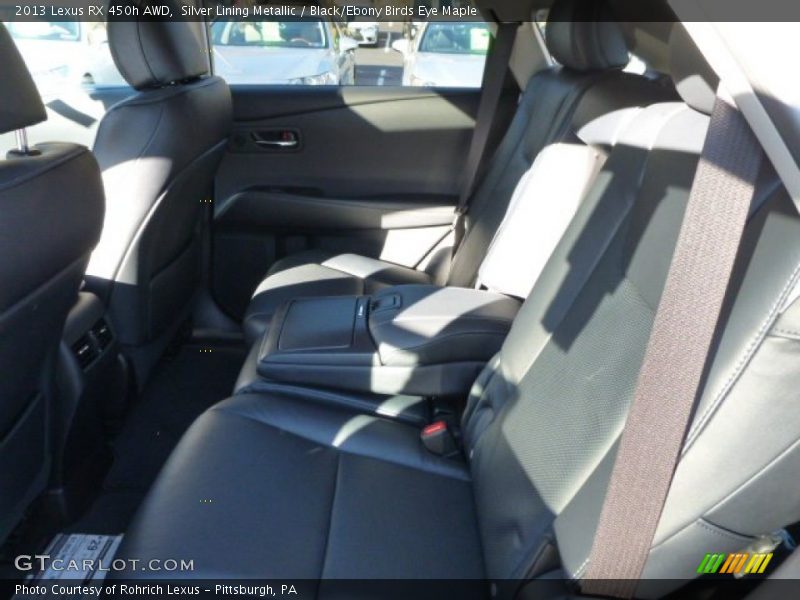 Silver Lining Metallic / Black/Ebony Birds Eye Maple 2013 Lexus RX 450h AWD