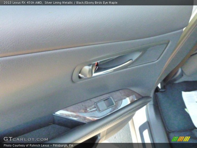 Silver Lining Metallic / Black/Ebony Birds Eye Maple 2013 Lexus RX 450h AWD