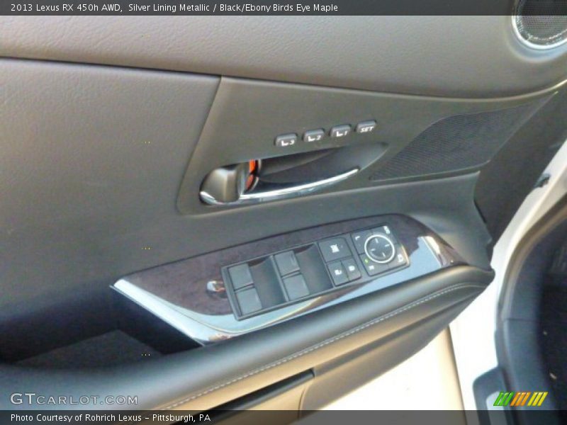 Silver Lining Metallic / Black/Ebony Birds Eye Maple 2013 Lexus RX 450h AWD