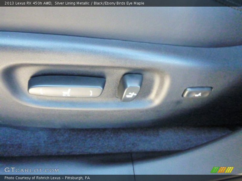 Silver Lining Metallic / Black/Ebony Birds Eye Maple 2013 Lexus RX 450h AWD