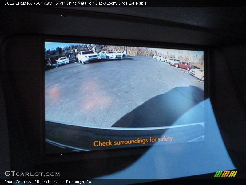 Silver Lining Metallic / Black/Ebony Birds Eye Maple 2013 Lexus RX 450h AWD