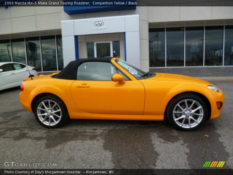 Competition Yellow / Black 2009 Mazda MX-5 Miata Grand Touring Roadster